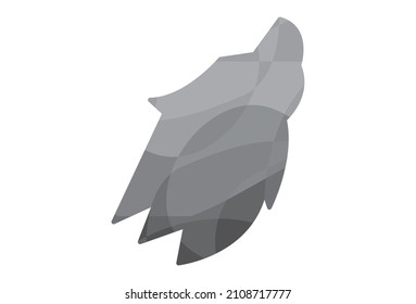 Polygon Wolf Head Minimal Logo Symbol Design. Vector Logo Template. A modern badge of premium wolf head silhouette insignia with gradient polygons. Classic heraldry sport wolf mascot monogram emblem. 