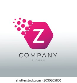 Polygon Z Letter Logo Design Vector Template. Letter Z Design Vector with Polygons. Hexagon Z Letter Logo Illusratation. Alphabet Logo Symbol.