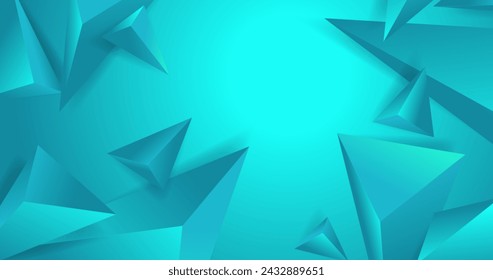 Polygonal 3d background with blue monochome tones vector design in eps 10