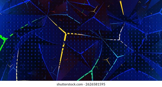 Polygonal 3d background with blue monochrome color vector design in eps 10