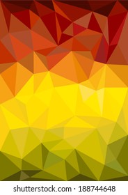polygonal abstract autumn wallpaper made of triangles