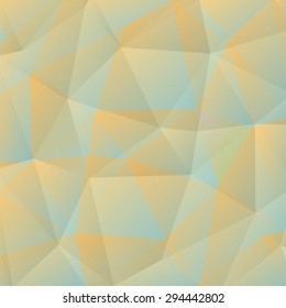 Polygonal abstract background with beige and blue triangles.