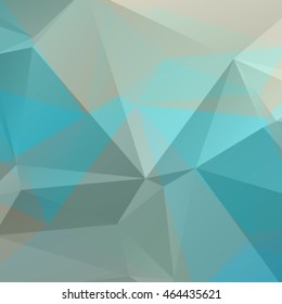 Polygonal abstract background with blue and gray triangles.
