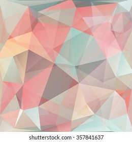 Polygonal abstract background with blue and pink triangles.