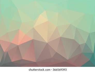 Polygonal abstract background with blue and pink triangles.