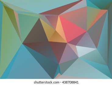 Polygonal abstract background with blue and pink triangles.