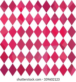 Polygonal abstract background with bright pink diamonds.