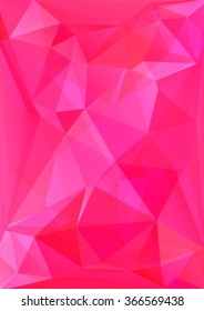 Polygonal abstract background with bright pink triangles.