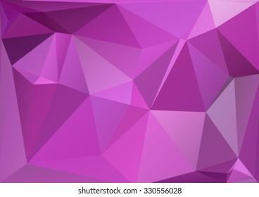 Polygonal abstract background with bright purple triangles.