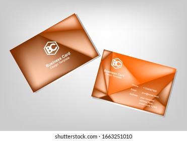 Polygonal Abstract Background. Business Card Templates