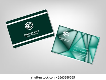 Polygonal Abstract Background. Business Card Templates