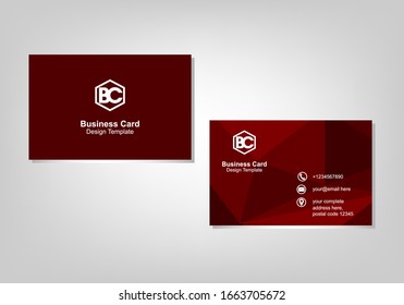 Polygonal Abstract Background. Business Card Templates