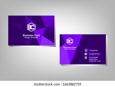 Polygonal Abstract Background. Business Card Templates. Vector Illustration Design.