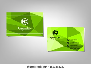 Polygonal Abstract Background. Business Card Templates. Vector Illustration Design.