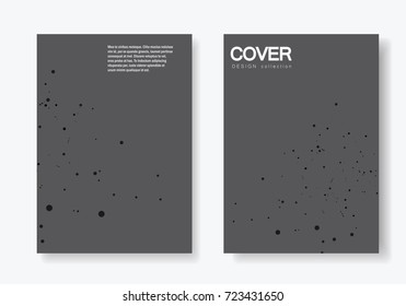 Polygonal abstract background with connected line and dots. Modern cover brochure with technological design for future world projects.
