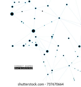 Polygonal abstract background with connected line and dots. Modern technological design for future world projects