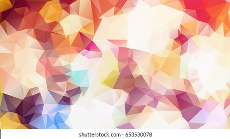 polygonal abstract background consisting of triangles  . Abstract rainbow color Triangle Geometrical Background