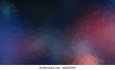 polygonal abstract background consisting of triangles  blue color . Abstract rainbow color Triangle Geometrical Background