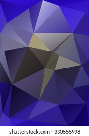 Polygonal abstract background with dark blue triangles.