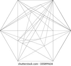 Polygonal Abstract Background . Geometric Line Shape . Connection Structure . Molecular Concept. Technology Vector 