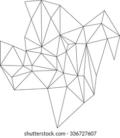 Polygonal Abstract Background . Geometric Line Shape . Connection Structure . Molecular Concept