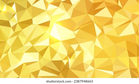 fondo abstracto poligonal con triángulos dorados