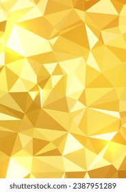 polygonal abstract background with golden triangles