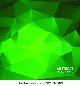 Polygonal Abstract Background, Green