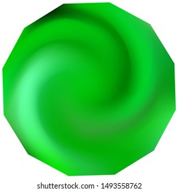 Polygonal abstract background. Holographic backdrop in style of 90th, 80th, 70h. Trendy soft color illustration. Green smooth elegant colored, and easy editable modern gradient template.