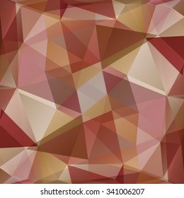 Polygonal abstract background with light and bright brown triangles.