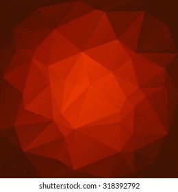 Polygonal abstract background with light and red triangles.