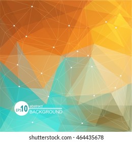 Polygonal abstract background. Looks like stylized sunset or sea and sand.