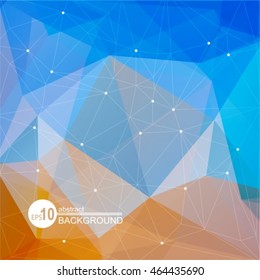 Polygonal abstract background. Looks like stylized sea and sand.