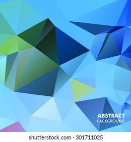 Polygonal Abstract Background, Mix Blue
