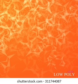 Polygonal Abstract background. Molecule and communication with connected dots and lines. Vector Illustration
