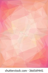 Polygonal abstract background with pastel pink triangles.