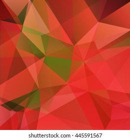 Polygonal abstract background with pink-red and green triangles.