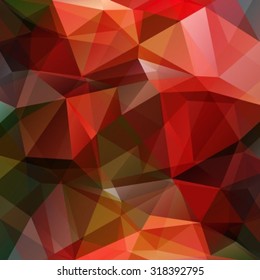 Polygonal abstract background with red and brown triangles.