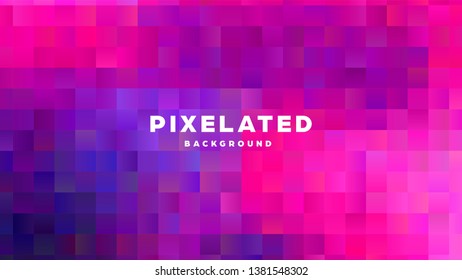 Polygonal abstract background with squares. Colorful gradient design. Low poly geometric rectangle shape modern banner. Vector illustration.