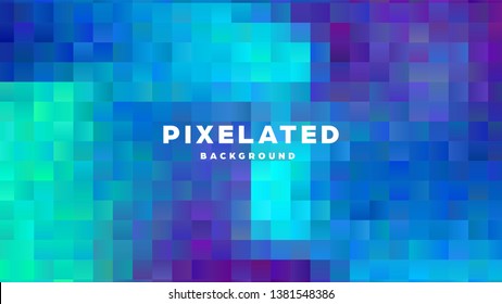 Polygonal abstract background with squares. Colorful gradient design. Low poly geometric rectangle shape modern banner. Vector illustration.