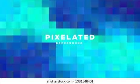 Polygonal abstract background with squares. Colorful gradient design. Low poly geometric rectangle shape modern banner. Vector illustration.