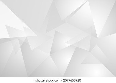 Fondo abstracto poligonal con fondo blanco y gris. patrón de triángulo de textura. ilustración vectorial