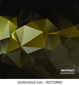 Polygonal Abstract Background, Yellow of Dark