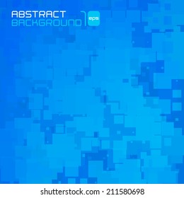 Polygonal abstract blue background for business presentation. Vector illustration.