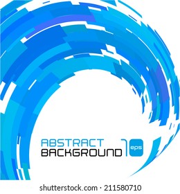 Polygonal abstract blue background for business presentation. Vector illustration.