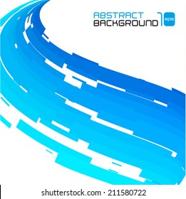 Polygonal abstract blue background for business presentation. Vector illustration.