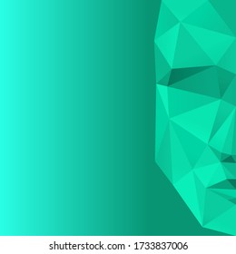 Polygonal abstract blue face on a blue background. Low poly design. Creative geometric vector illustration. More patterns in my abstract backgrounds collections. 