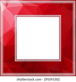 Polygonal abstract border with bright pink triangles.
