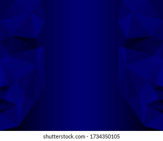 Polygonal abstract dark blue face on a blue background. Low poly design. Creative geometric vector illustration. More patterns in my abstract backgrounds collections. 