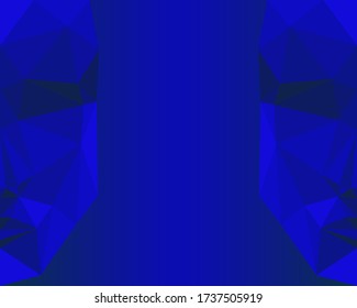Cubierta azul oscuro abstracta poligonal en un fondo azul. Diseño de polos bajos. Ilustración vectorial geométrica creativa. Más patrones en mis colecciones abstractas de fondos.